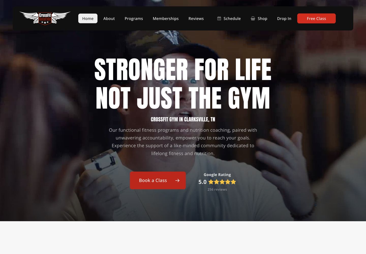 Selected Bravon website work for CrossFit SolaFide